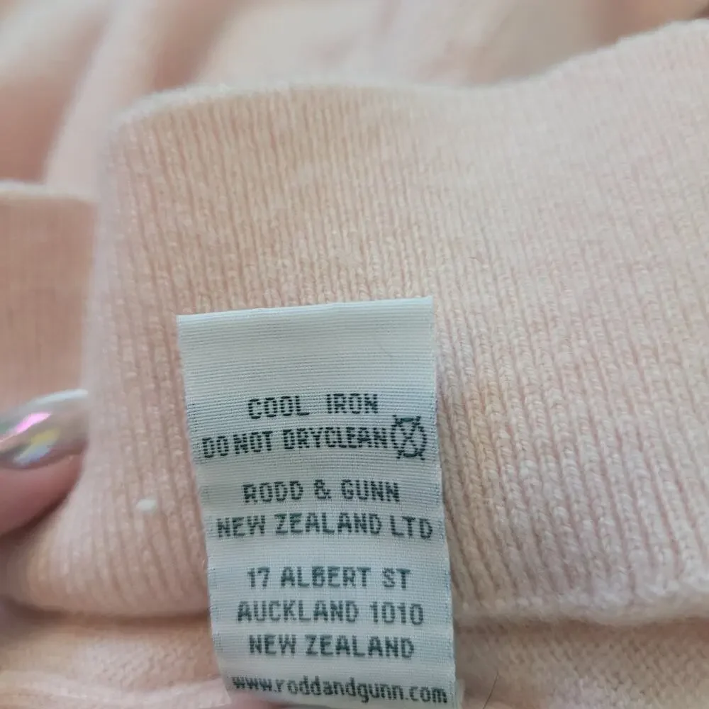 Rodd & Gunn Size L Men's Wool‎ Cashmere Crewneck Light Pink Pullover Sweater